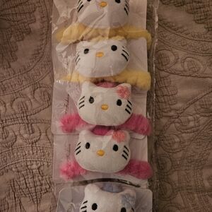 Hello Kitty Hair Accessories - Yellow, Pink, White BUNDLE OF 5